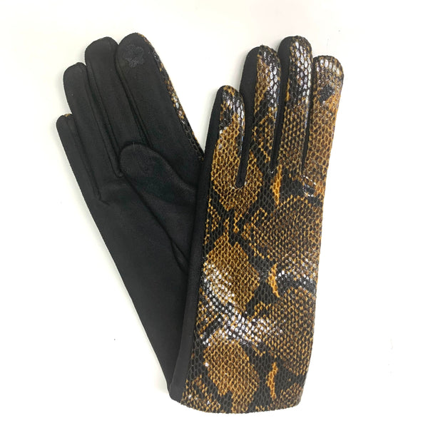 Snake Pattern Touch Screen Gloves