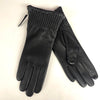 Side Zip Ruched Tech Leather Gloves
