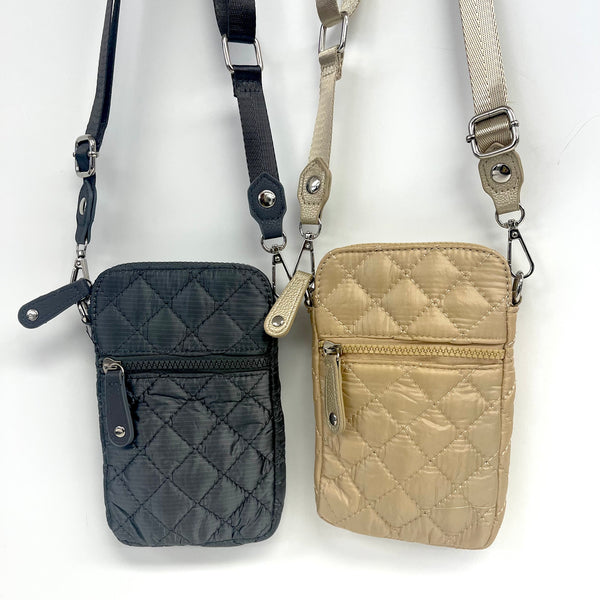 Quilted Crossbody Cellphone Bag