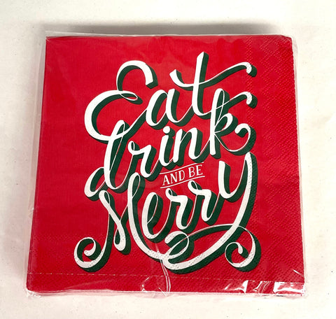 Eat Drink and be Merry Holiday Napkins