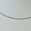 Bibi Delicate Colorful Beaded Gold Chain Necklace