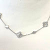 Mother Of Pearl And  CZ Bezel Necklace