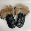 Puffer Mittens With Real Fur Cuffs!