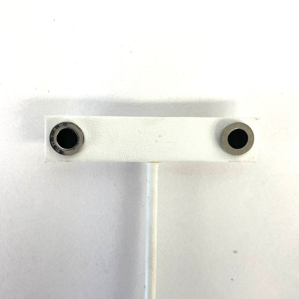 Silver And Black Circle Earrings Made In Italy