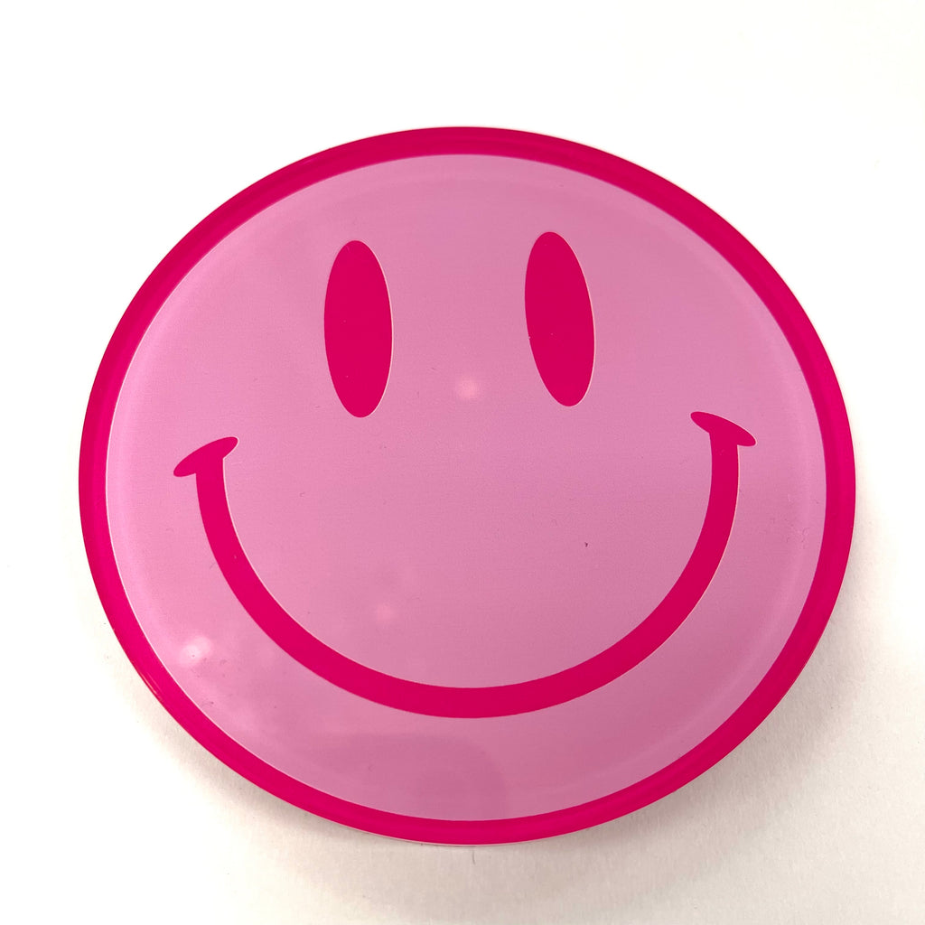 Set of 4 Acrylic Smiley Coasters