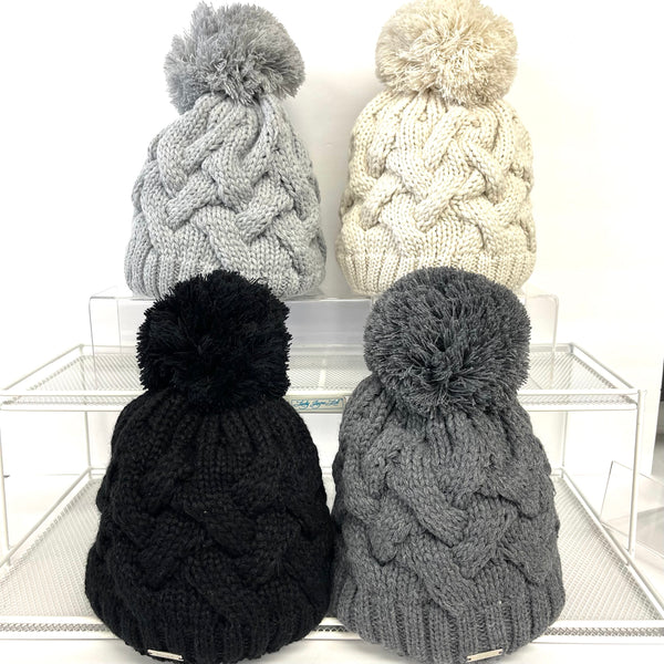 Frost Knit Insulated Pom Hat