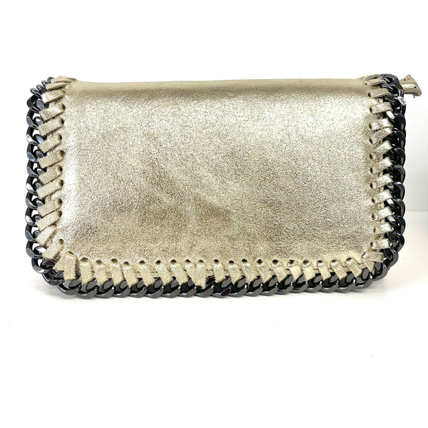 Italian Leather & Chain Handbag