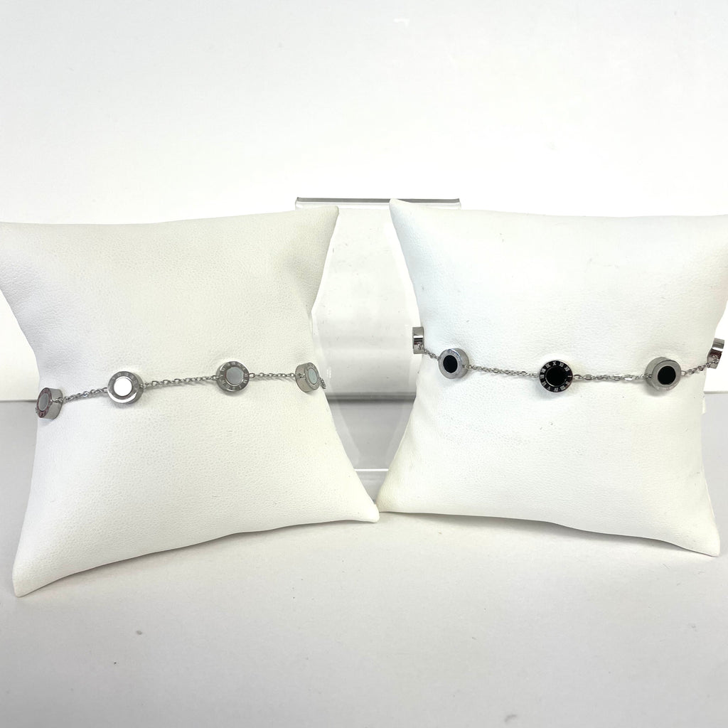 Chain With Reversible 5 Circles Bracelet Made In Italy