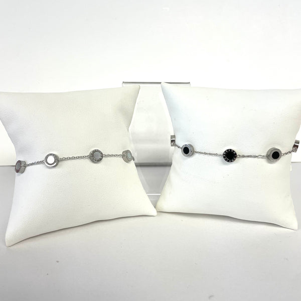 Chain With Reversible 5 Circles Bracelet Made In Italy
