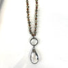 Long Beaded Crystal Necklace