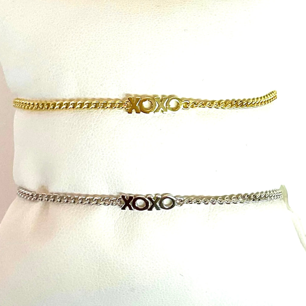 Sterling / Gold Filled Mini XOXO Bracelet