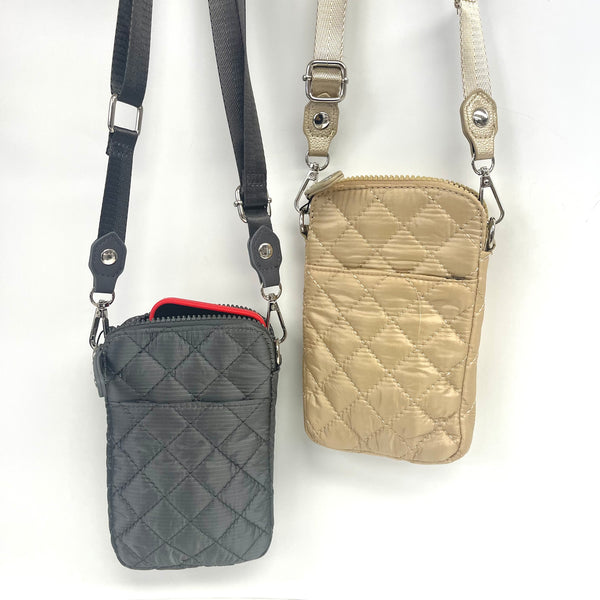 Quilted Crossbody Cellphone Bag