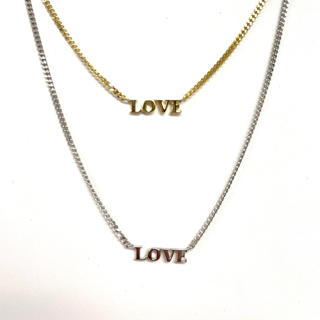 Sterling Silver/ Gold Filled Love Necklace
