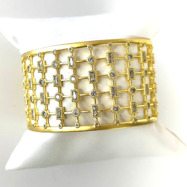 Metal CZ Cuff Bracelet