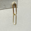 Smooth and Rope Paperclip Earring