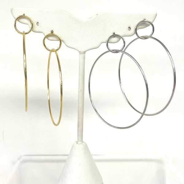 Posted Double Hoop Earrings