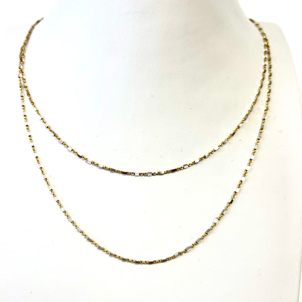 Gold & Silver Mixed Metal Necklace