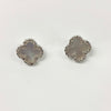 Small Pave Clover Earrings