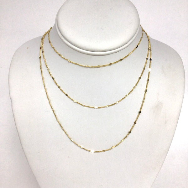 Gold Diamond Cut Necklace