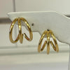 Gold Plated Three Hoop Earrings