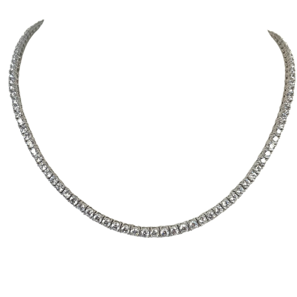 16" 3mm or 5mm CZ Tennis Necklace