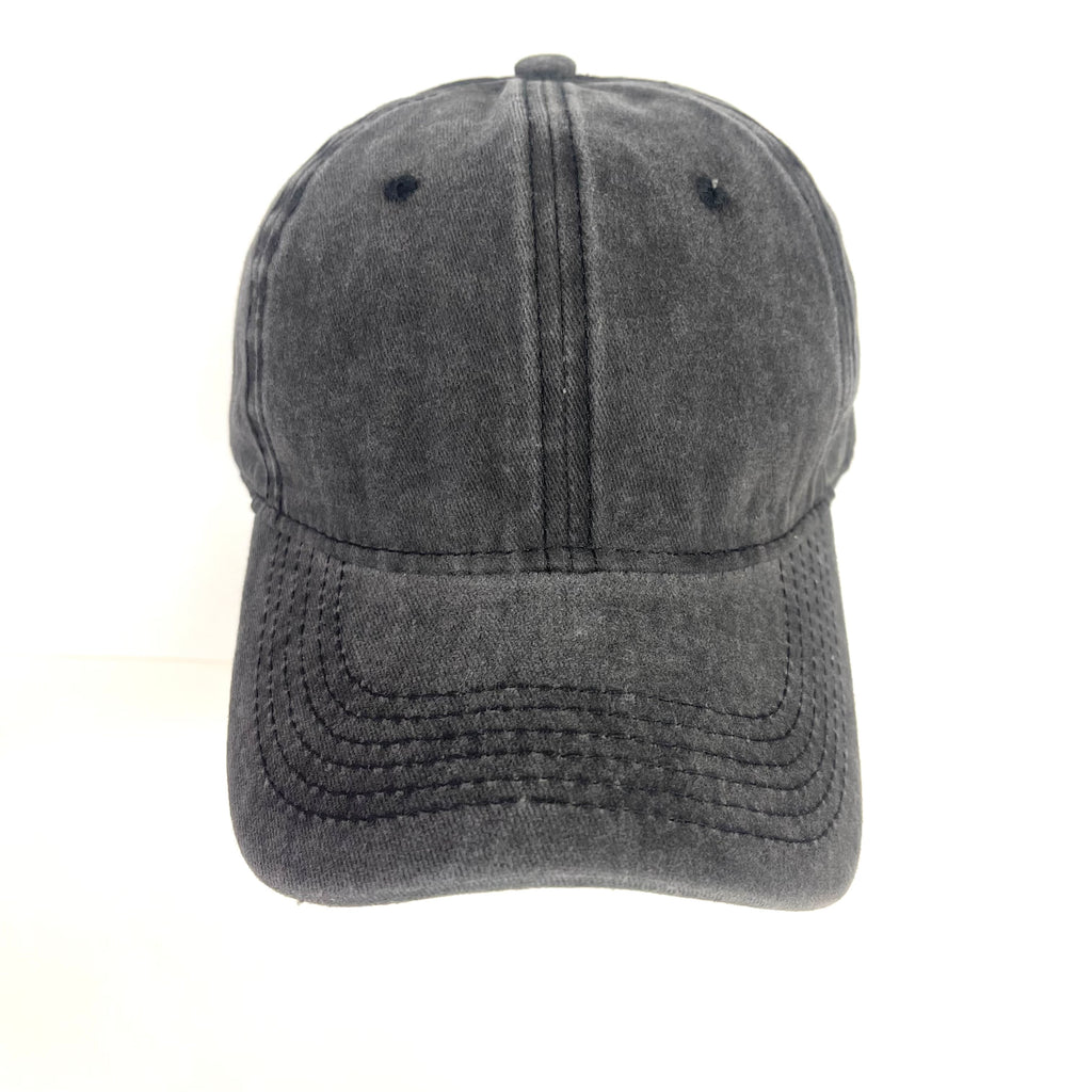 Washed Denim Baseball Hat