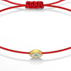 14K CZ Evil Eye Red String Bracelet