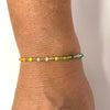 Gold Filled And Rainbow Beaded Stretch Bracelet