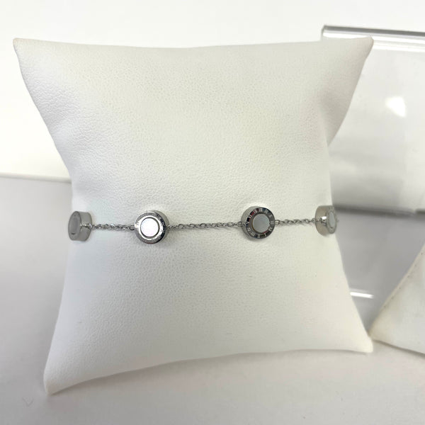 Chain With Reversible 5 Circles Bracelet Made In Italy