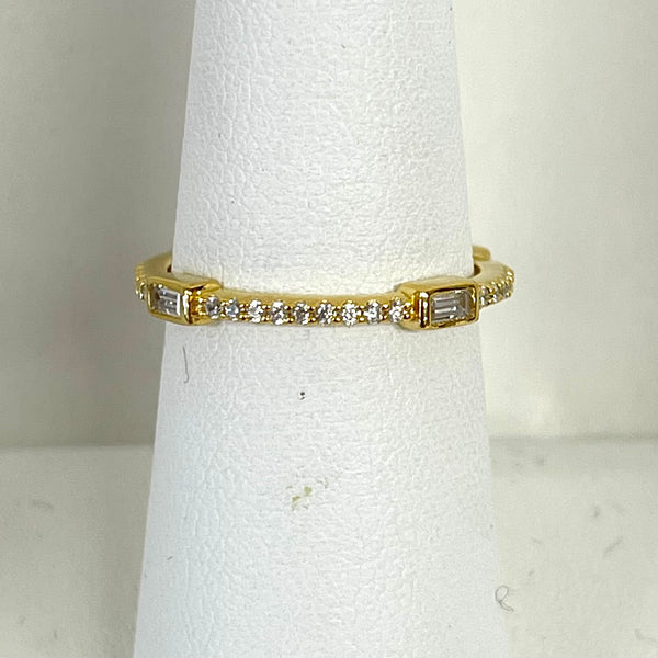 Baguette CZ Stackable Rings
