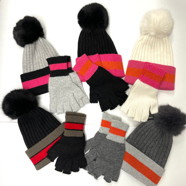 Amazing Hats With Matching Fingerless Gloves