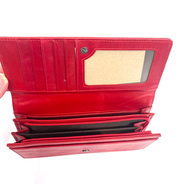 100% Leather Long Wallet