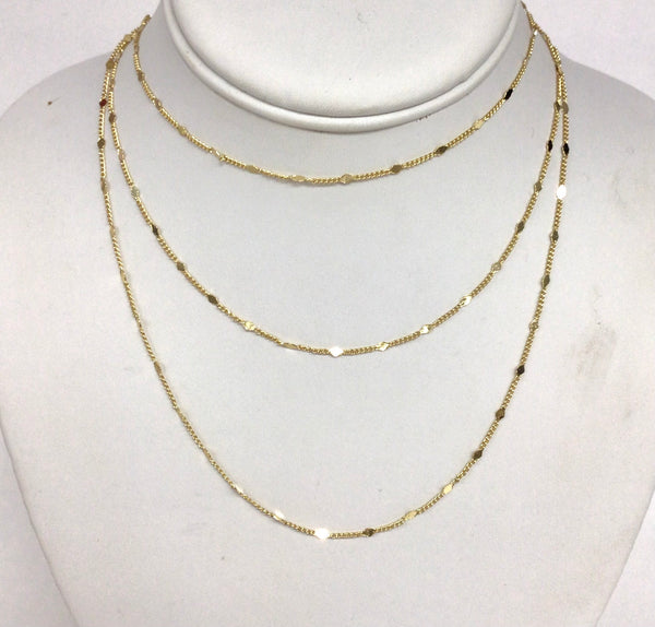 Gold Diamond Cut Necklace