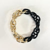 Stretch Gold & Enamel Paperclip Bracelet