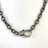 Hematite Chain With CZ Lobster Claw