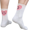 Pink Smiley Face Heart Socks