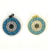 Small Evil Eye Charm with Blue and Black CZ