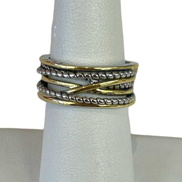 Two-Tone Crossover Ring