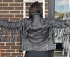 Mauritius Leather Melbourne Black Fringe Jacket
