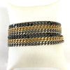 13.5" Magnetic 3-Tone Curb Chain Necklace/Bracelet