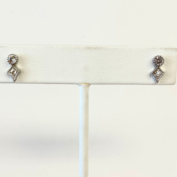 CZ Circle Diamond Studs