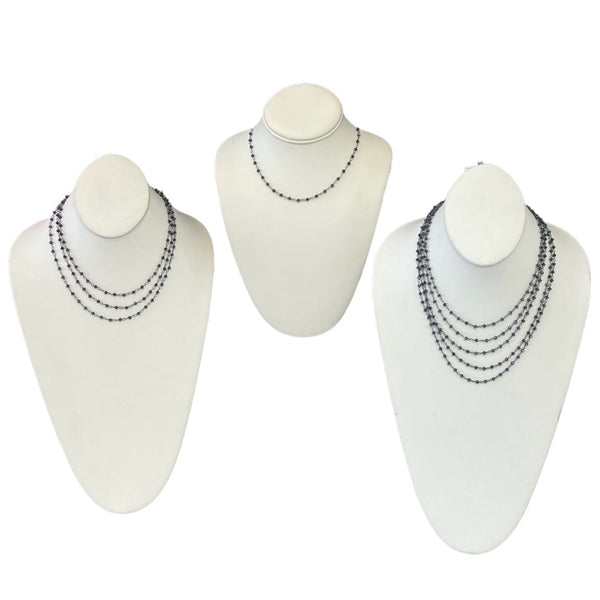 Single, Triple And Quadruple Beaded Chain Necklaces