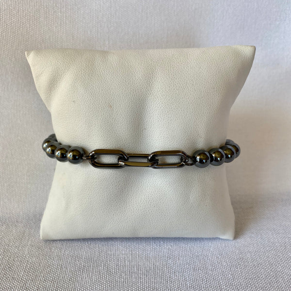 Stretch Ball Bracelet with 3 Chain Links
