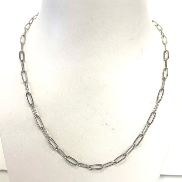 Silver Paperclip Necklace