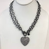 Hematite Double Clasp Interchangeable Chain Necklace (Charm sold separately)