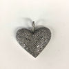 Antique Finish CZ Heart Pendant