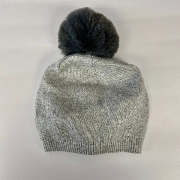 Slouch Hat with Faux Pom