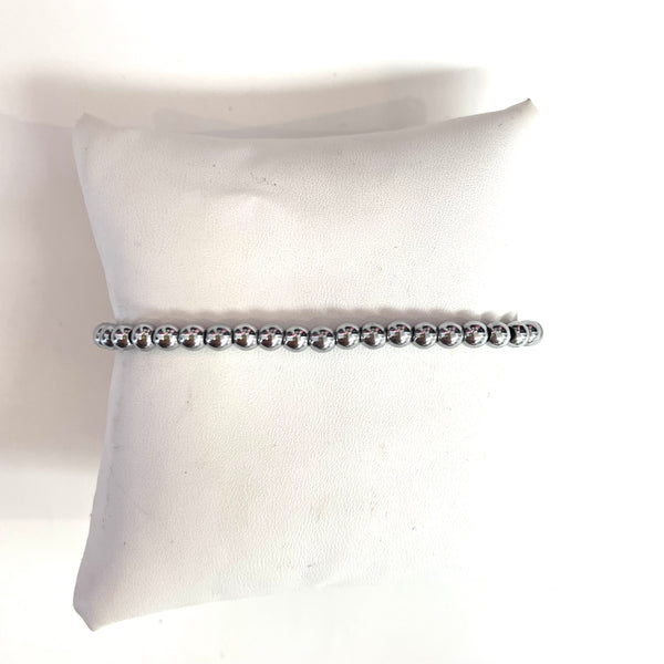 4mm Hematite Beaded Stretchy Bracelets