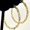 2" Sterling & Gold Link Chain Hoops
