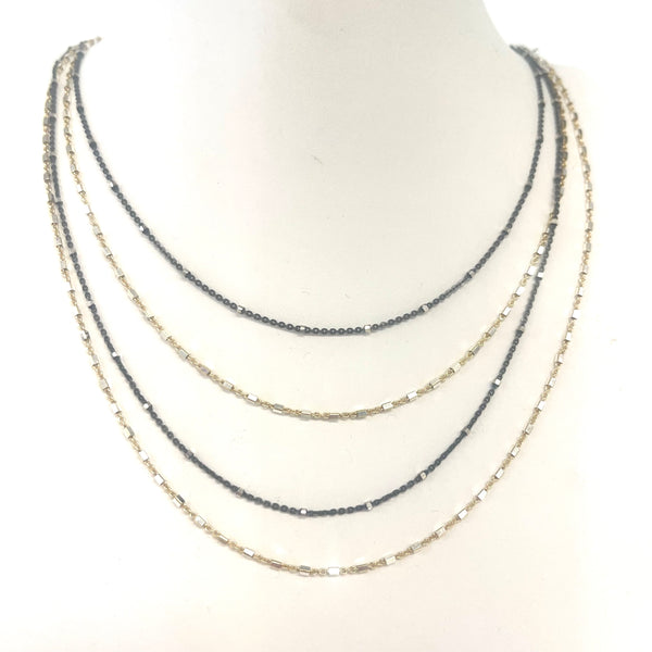 Sterling Silver Mix Chain Necklace